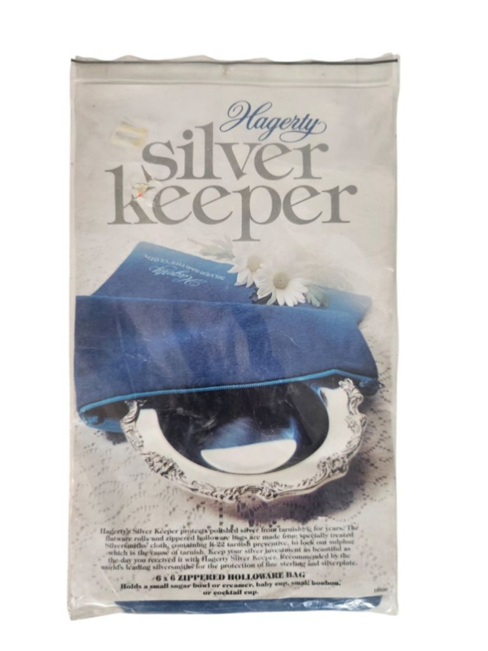 Hagerty Silver Keeper 6x6 Zippered Holloware Bag Anti-Tarnish Storage Blue NEW